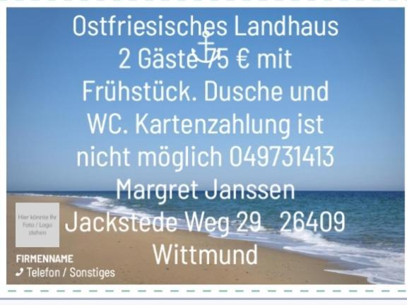 Ostfriesisches Landhaus Віттмунд Екстер'єр фото